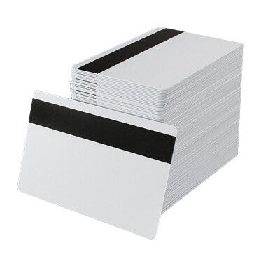 Card PVC alb cu banda magnetica HiCo