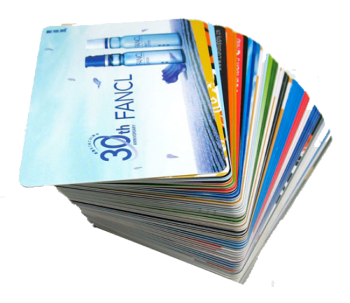 Carduri PVC imprimate color - pachet 100 buc.