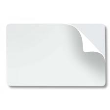 Card plastic alb autoadeziv